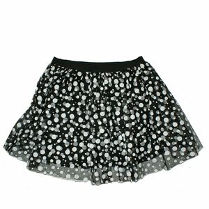 Lane Bryant Tulle black white dot skirt 22 24